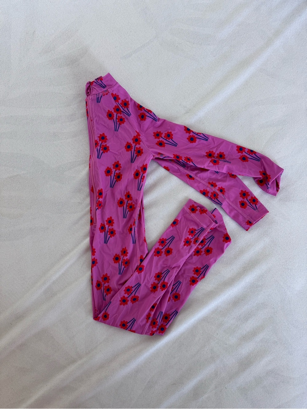 Hanna Andersson 5t Pink Floral full body swim rash guard